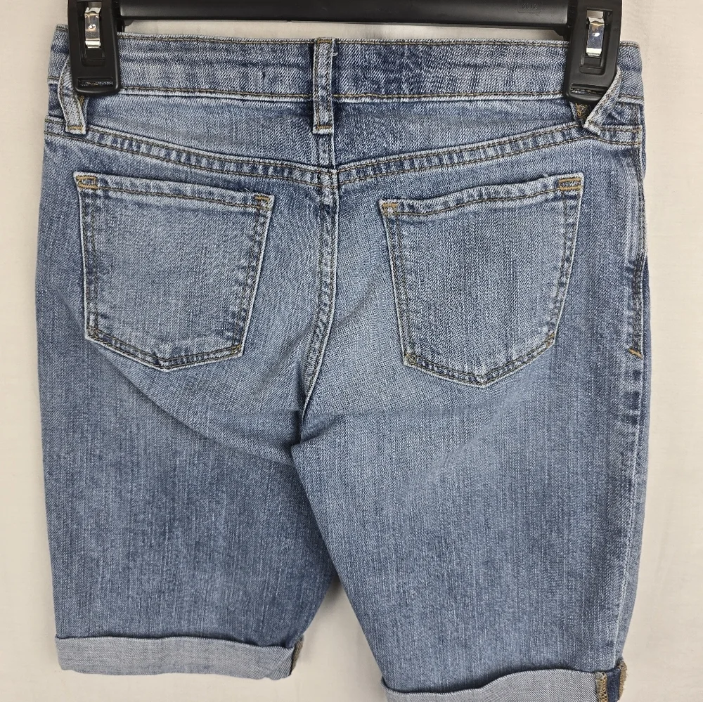 GAP Pink Sequin Logo Tank Top and Blue Jeans Short Set Girls Sz 10